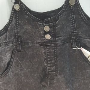 NWT Ladies JouJou Coveralls Black Distressed